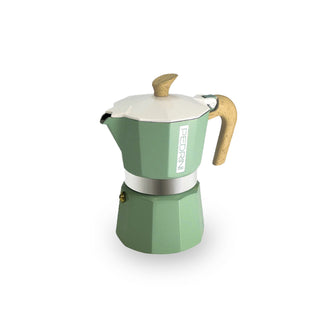 Italian Moka Pot with Wooden Handle 3-Cup