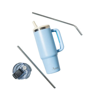 Mug térmico 30oz con tapa clásica color celeste