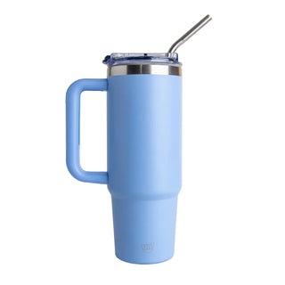 Mug térmico 30oz con tapa clásica color celeste