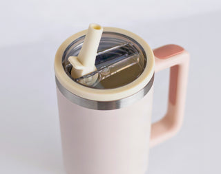 Mug térmico 30oz antiderrame color durazno